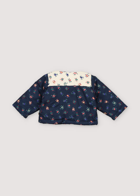 Heaven Baby Jacket-Mini Blossom-Mignight Navy & Vanilla Cream