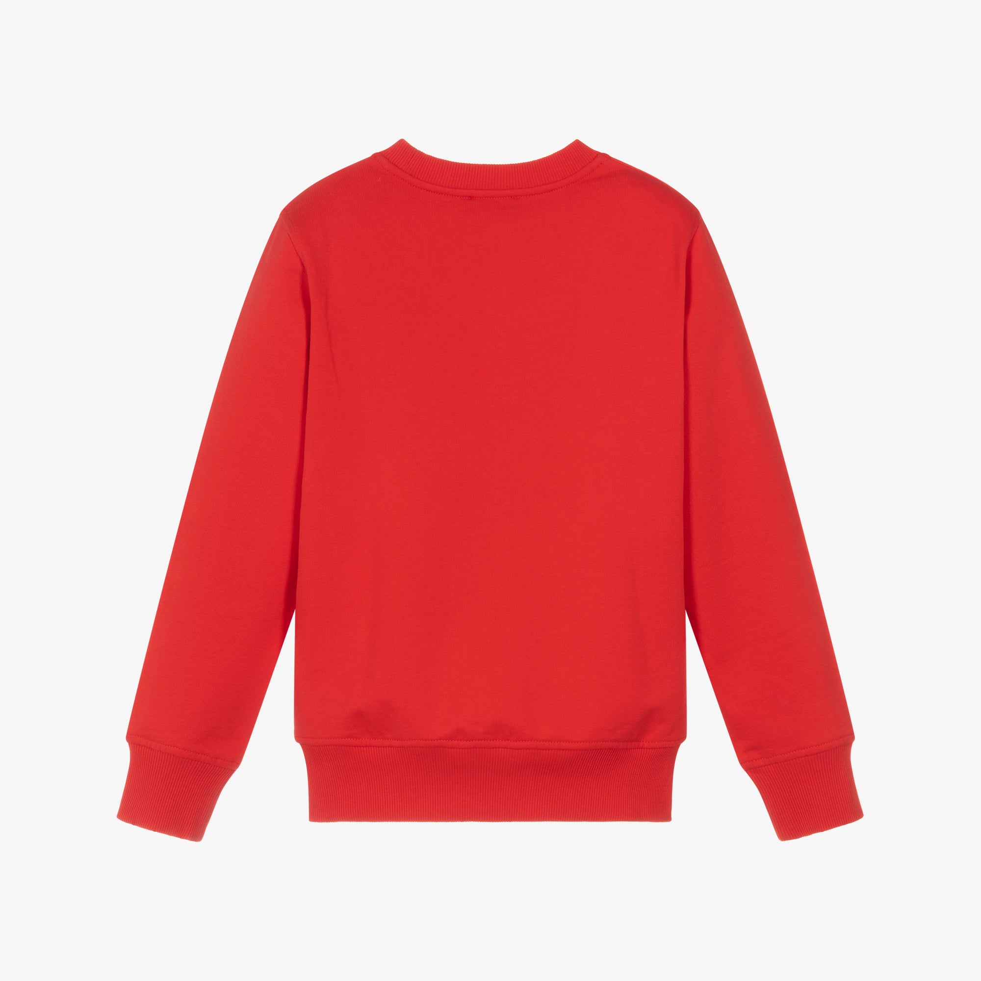 Moschino-Kids Poppy Red Bear Printed Sweatshirt