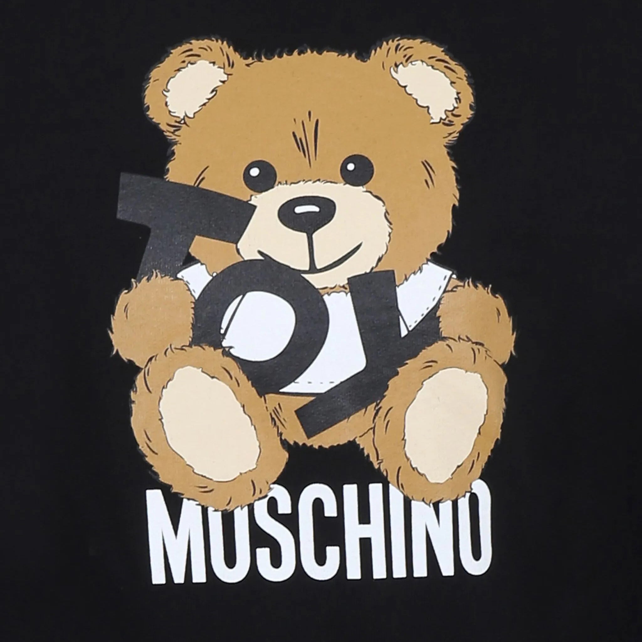 Moschino-LS BLACK SWEATSHIRT W TOY BEAR LOGO PRINT