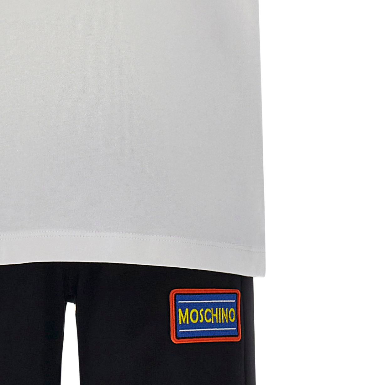 Moschino-Boys T-Shirt + Shorts Set White/Black
