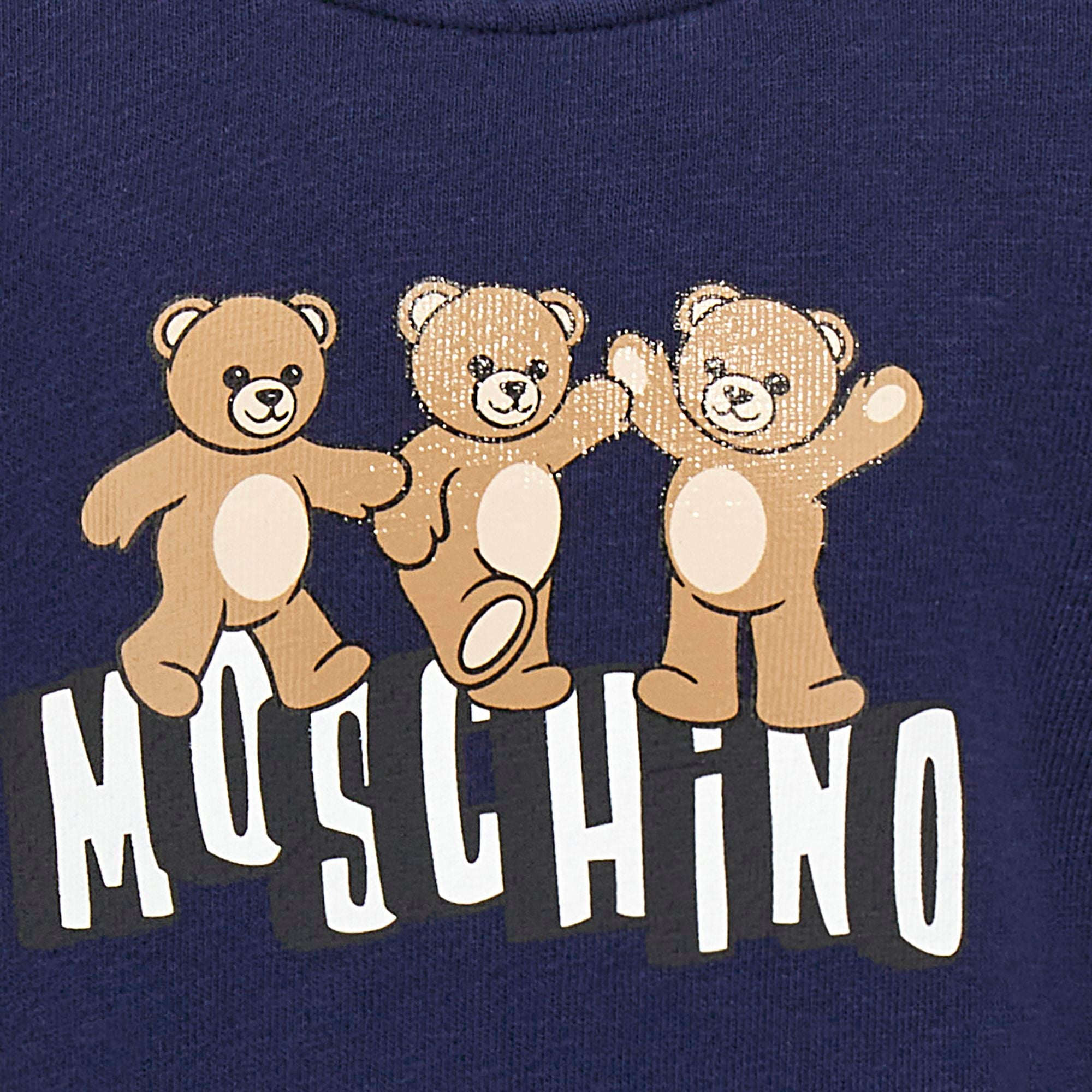 Moschino-Kids Cotton Sweatshirt Navy Blue