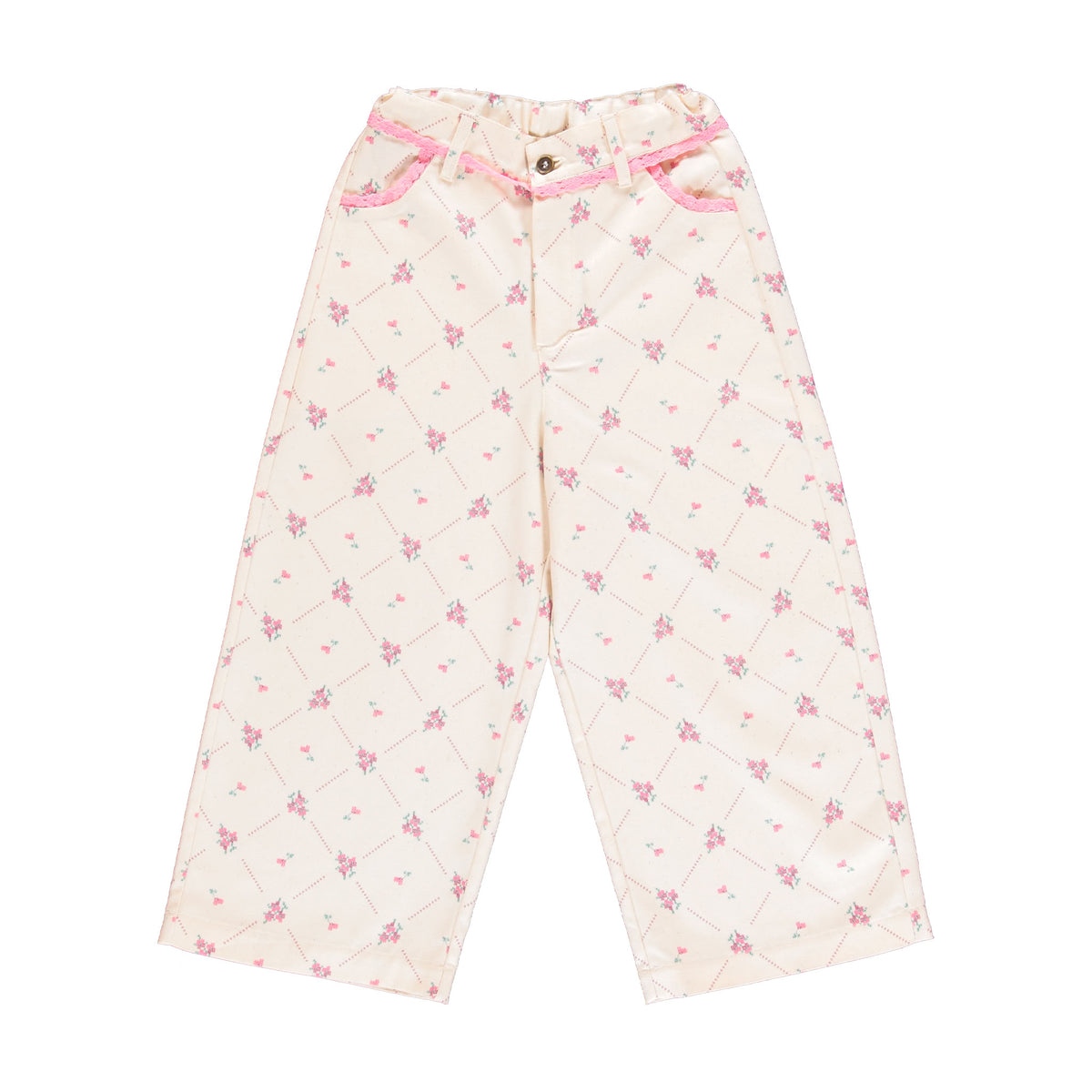 Bebe Organic-Heidi Pants Needlepoint Print