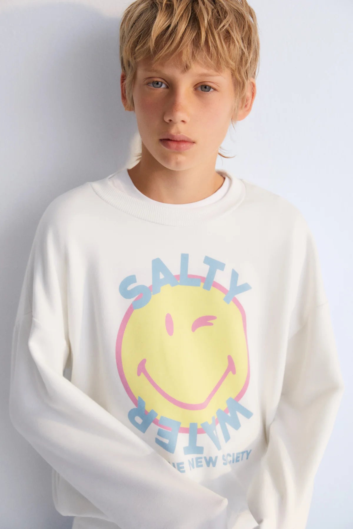 The New Society-Smiley Sweater Salty Water