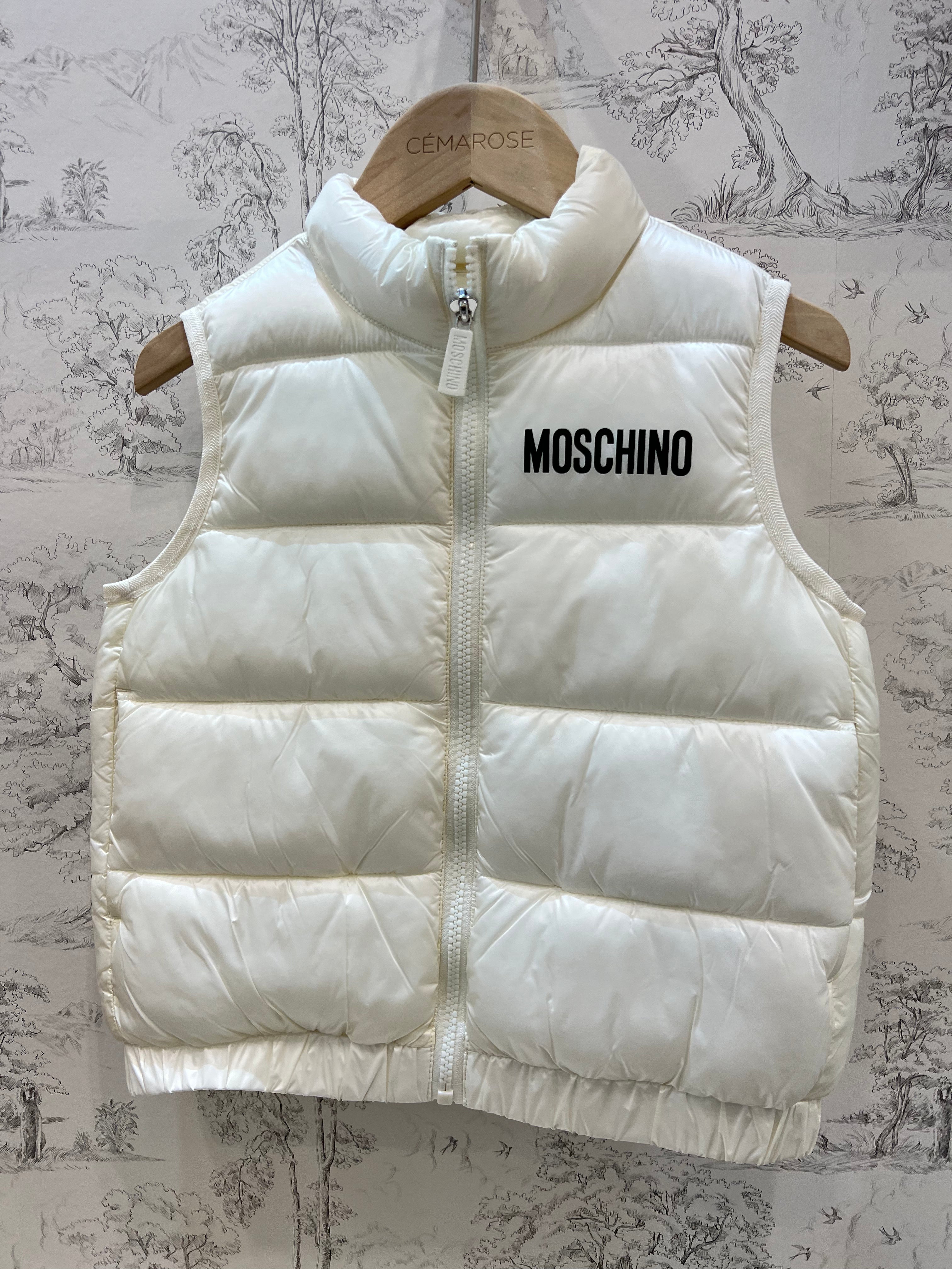 PADDED NYLON VEST WITH THREE BEARS BACK PRINT-CLOUD