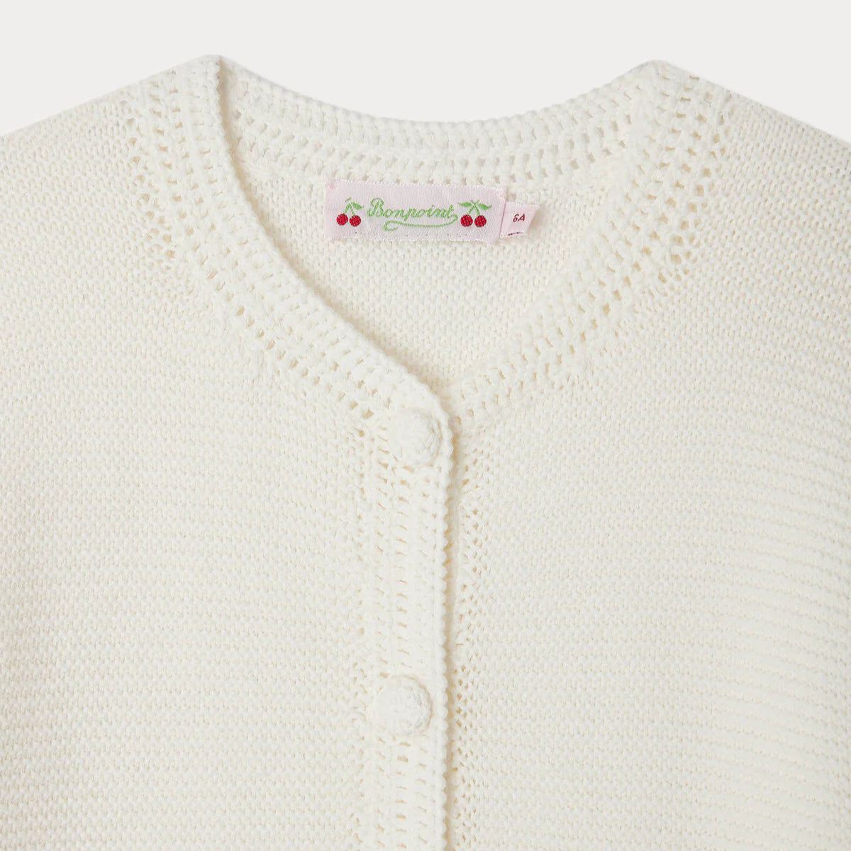 Bonpoint-Elaia cardigan with cherry pockets