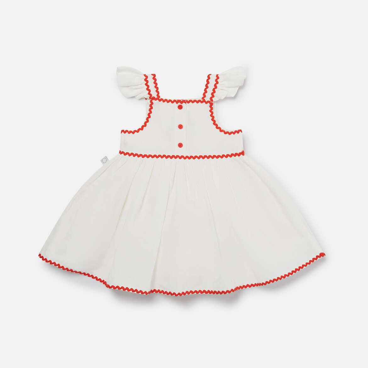 Stella Mccartney Kids-Strawberry Embroidered Cap-Sleeve Dress