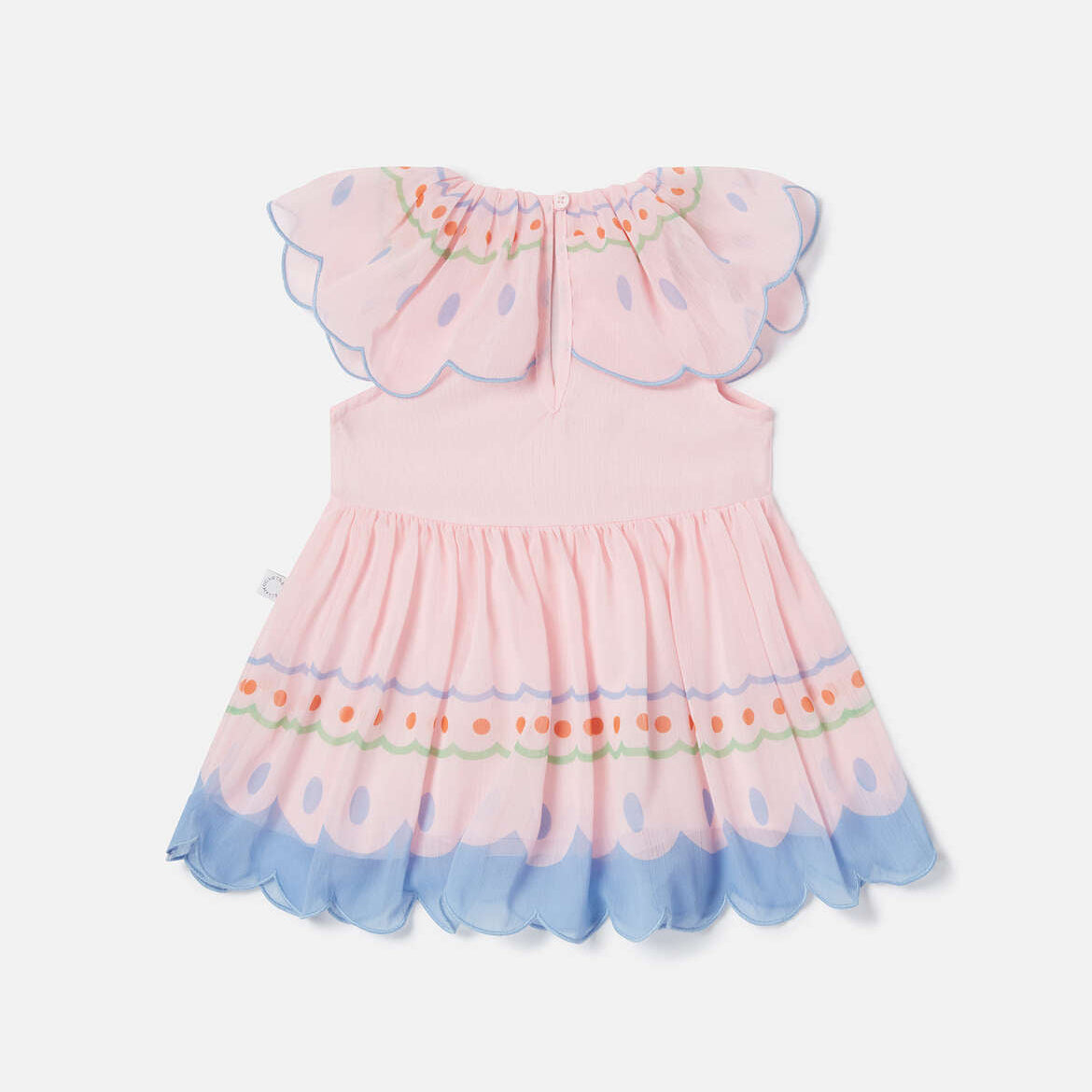 Stella Mccartney Kids-Butterfly Pleated Cap-Sleeve Dress