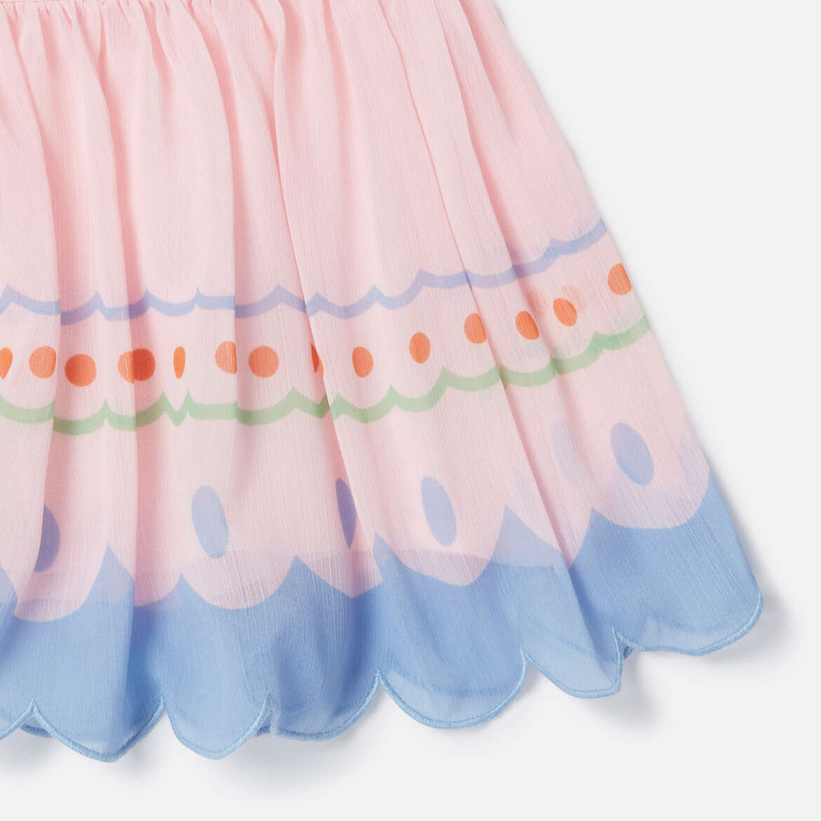 Stella Mccartney Kids-Butterfly Pleated Cap-Sleeve Dress