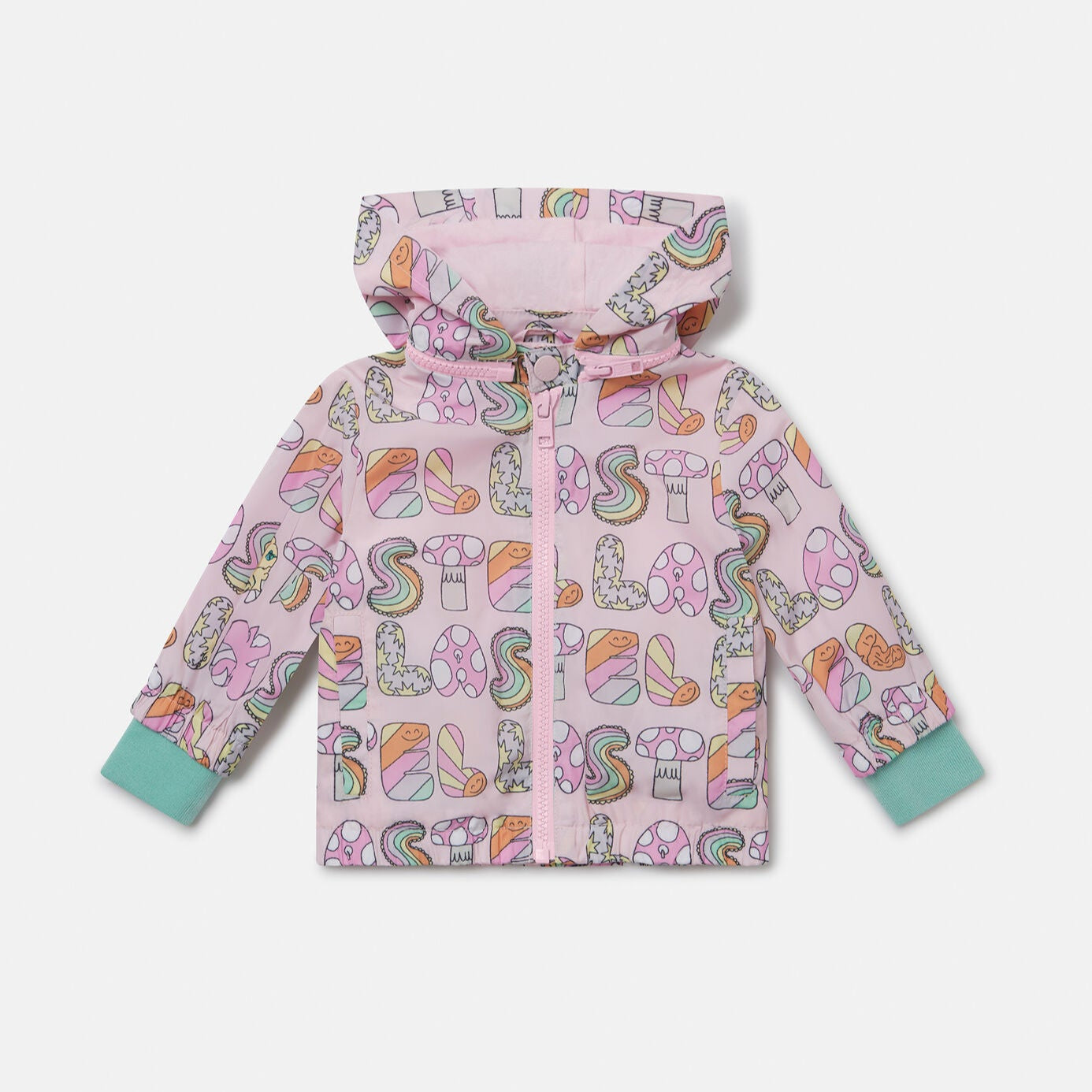 Stella Mccartney Kids-Stella Woodland Lettering Hooded Raincoat