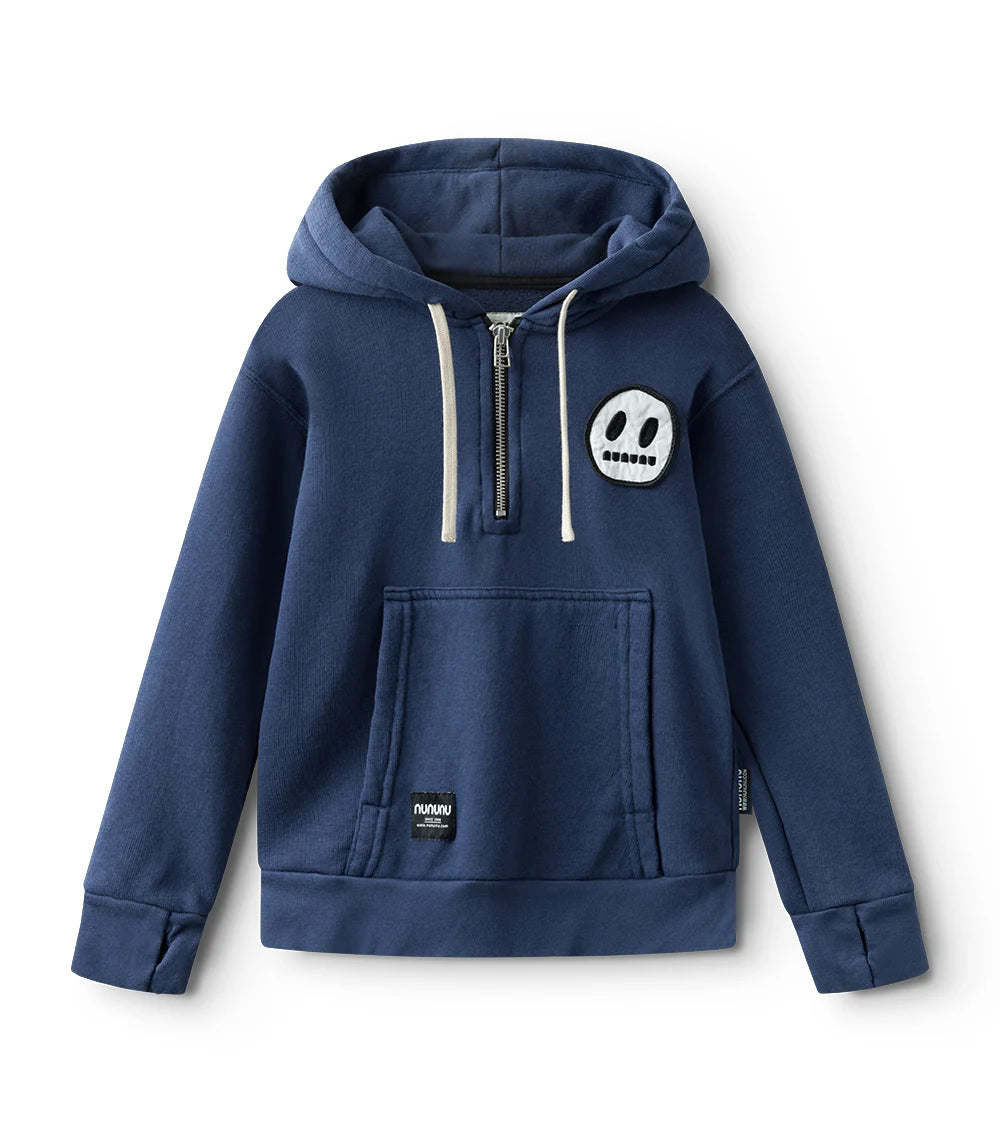 1/2 ZIP HOODIE INDIGO