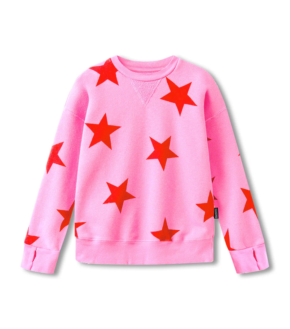 STAR SWEATSHIRT SUPER PINK