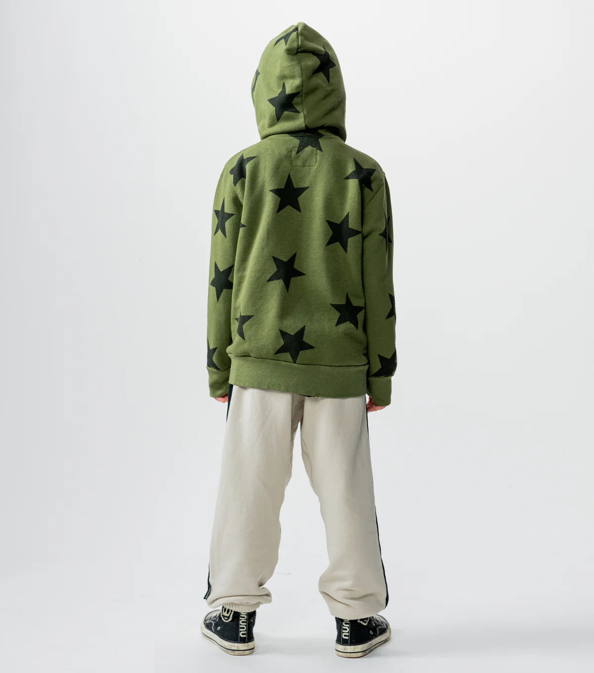 STAR ZIP HOODIE OLIVE