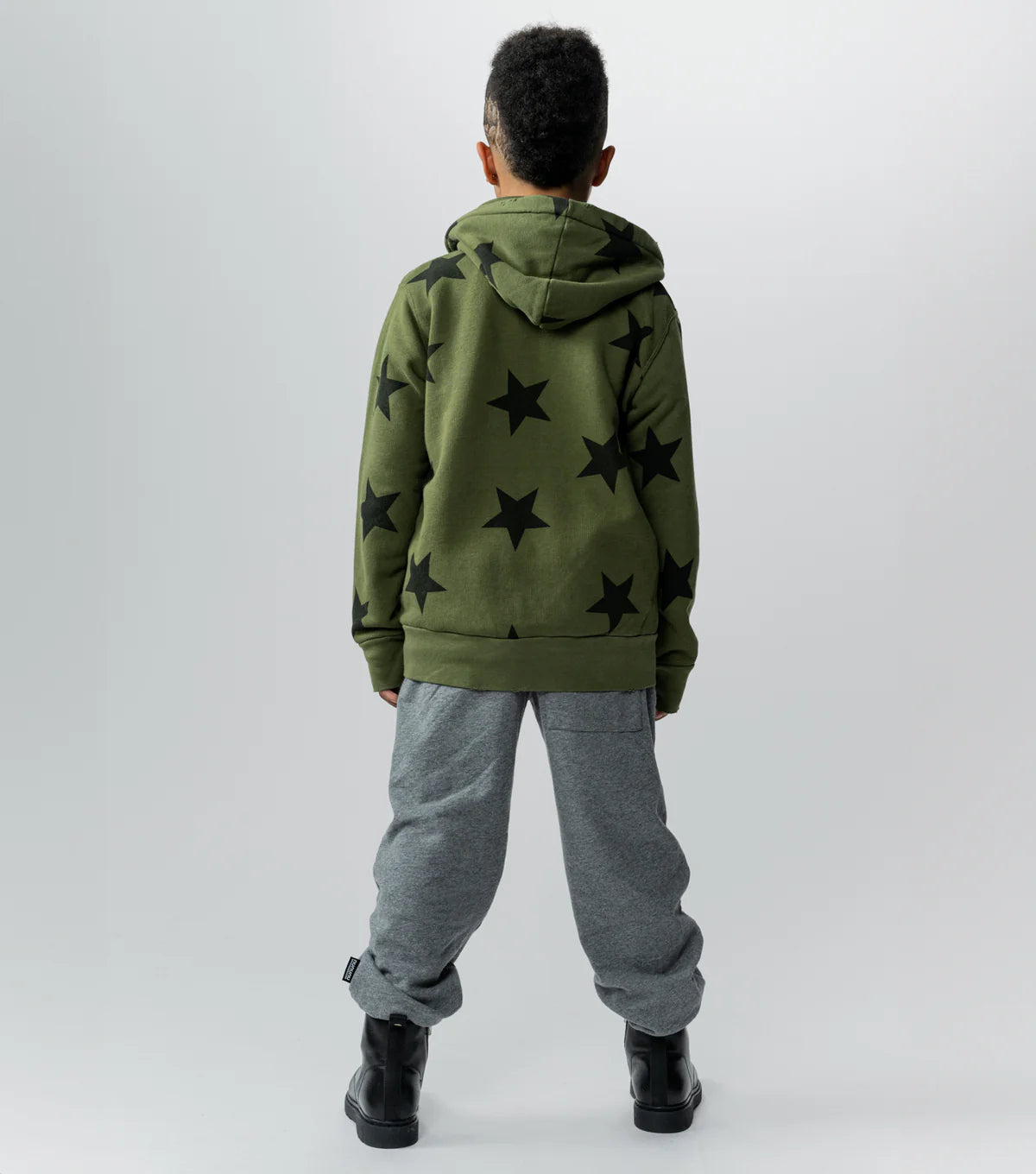 STAR ZIP HOODIE OLIVE