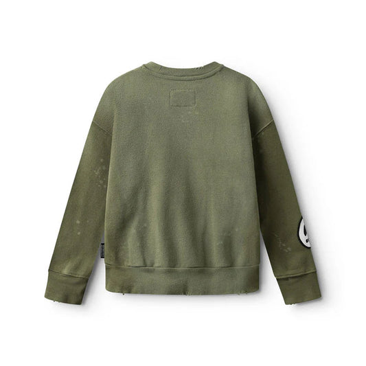 Olive Vintage Smile Sweatshirt