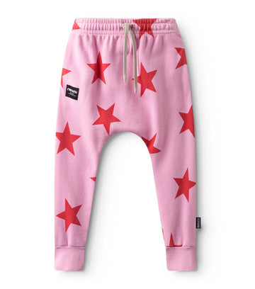 STAR BAGGY PANTS SUPER PINK