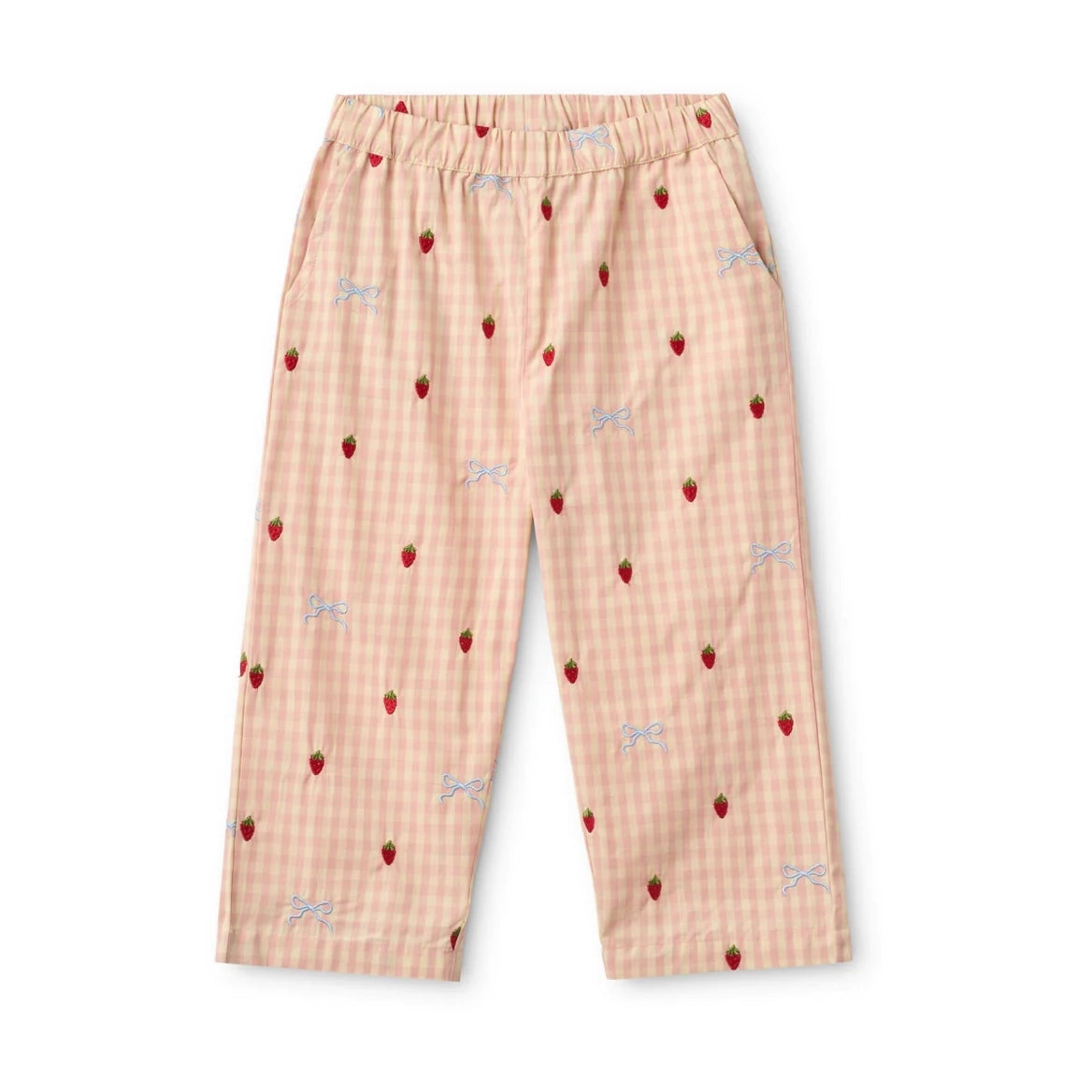 Flöss-Dolly Bow Pants Berry/bow Gingham
