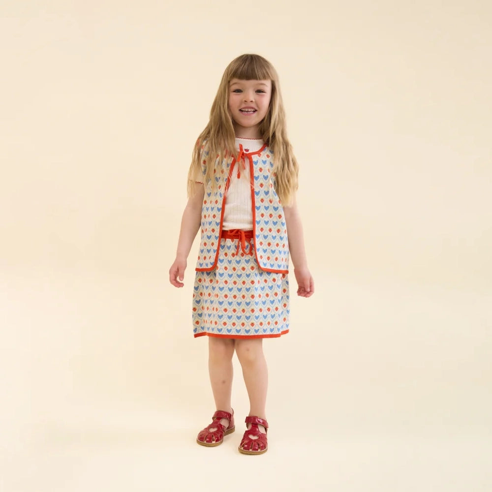 Flöss-Flora SS Pointelle Blouse Gentle Cream