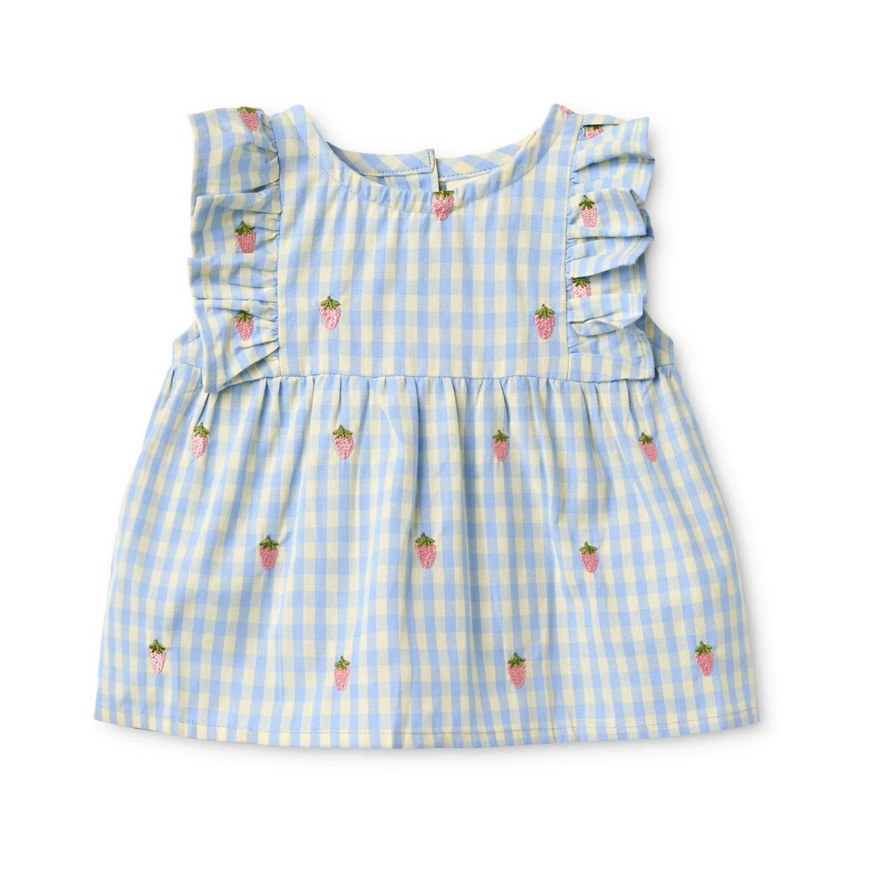 Flöss-Mille SL Dress Sky Berry Gingham