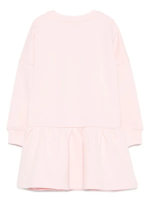 Moschino-Girls Sugar Rose Teddy Bear Logo Dress