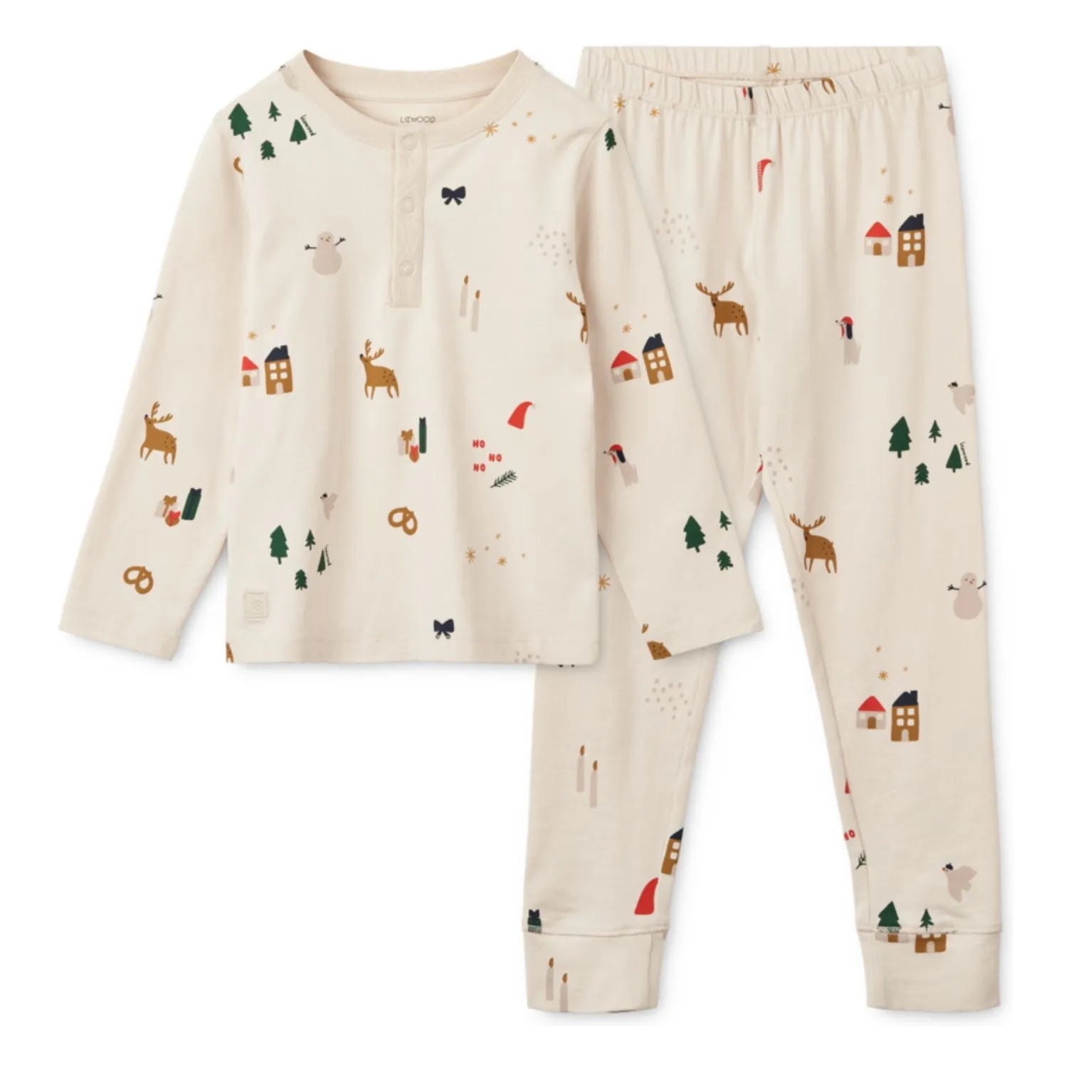 Liewood-Wilhelm Printed Pyjamas Set Holiday/Sandy-C4448