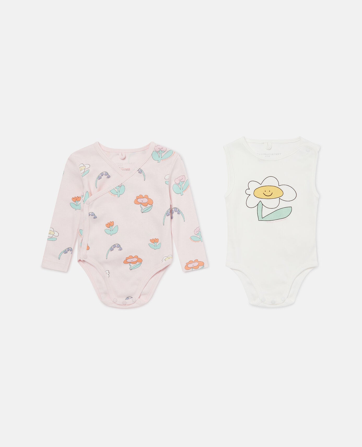 Stella Mccartney Kids-BABY GIRL FLOWERS 2 BODYSUITS SET(2 Pack)
