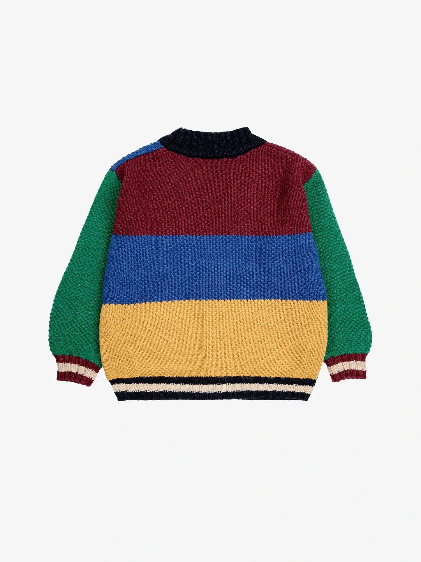 vintage color block cardigan - Main Image