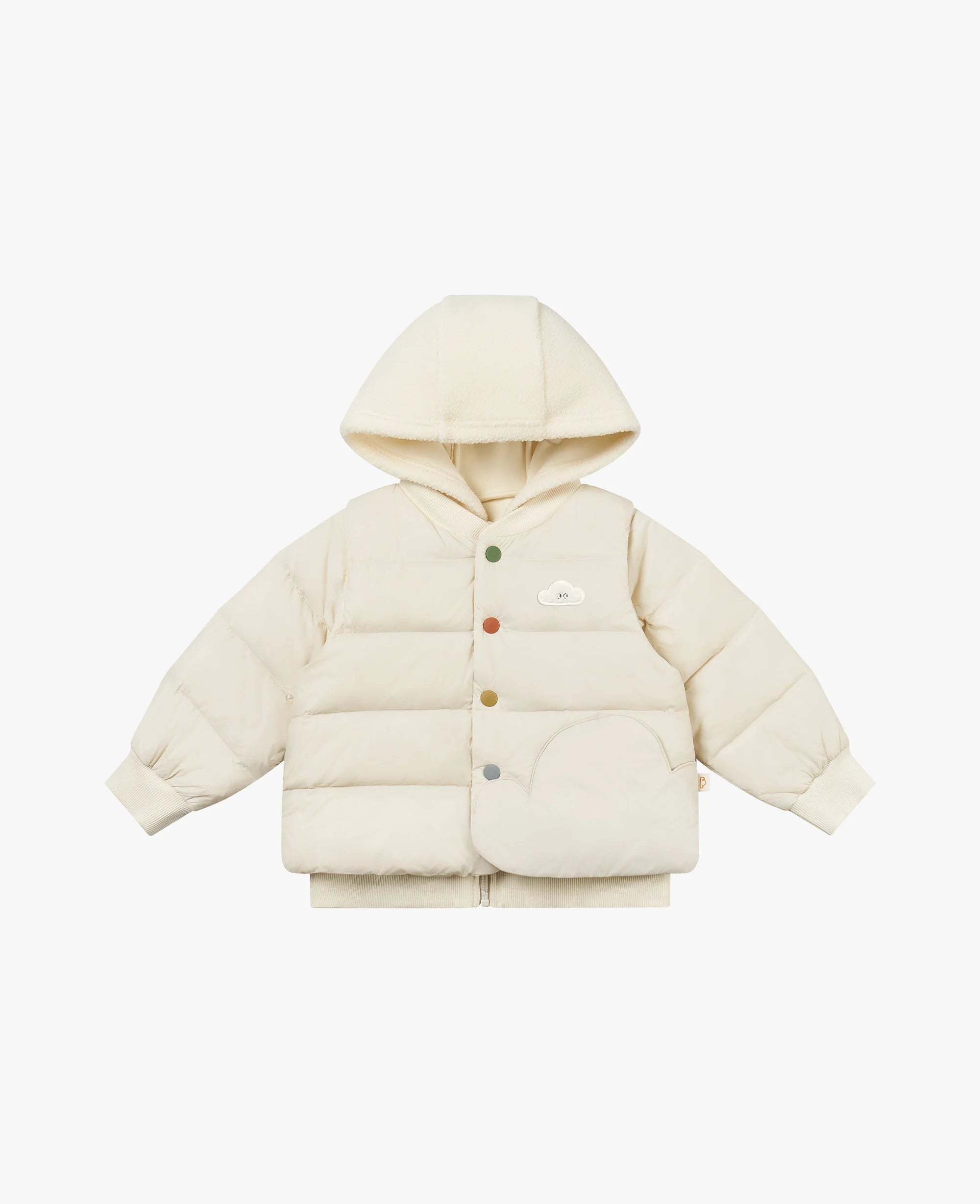 Down Fleece Jacket - Cloud