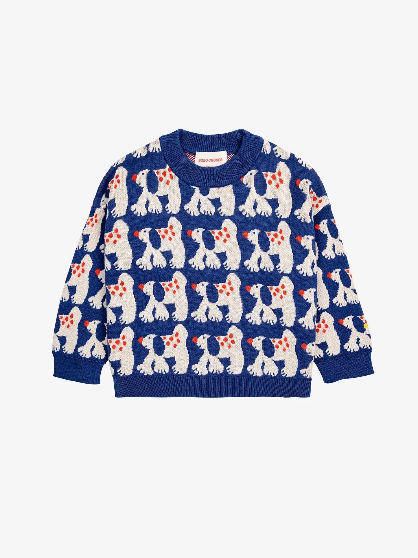 Fairy Dog all over jacquard jumper-Off White