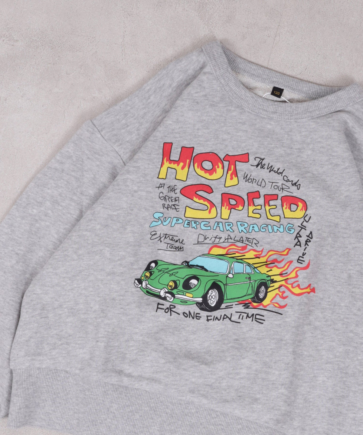 Markey's-Print Crew Neck Sweatshirt Gray Heather