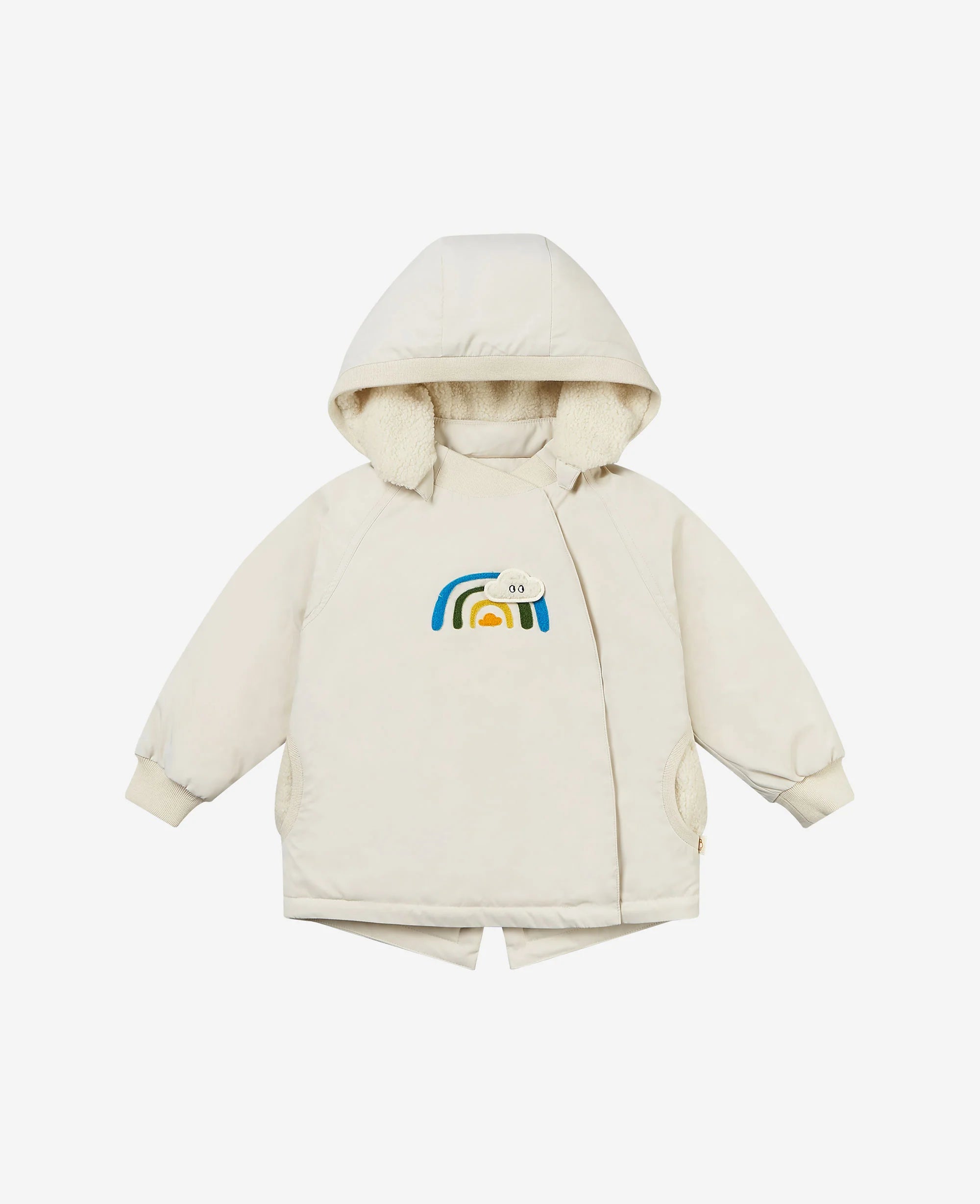 Down Hooded Coat-Cloud