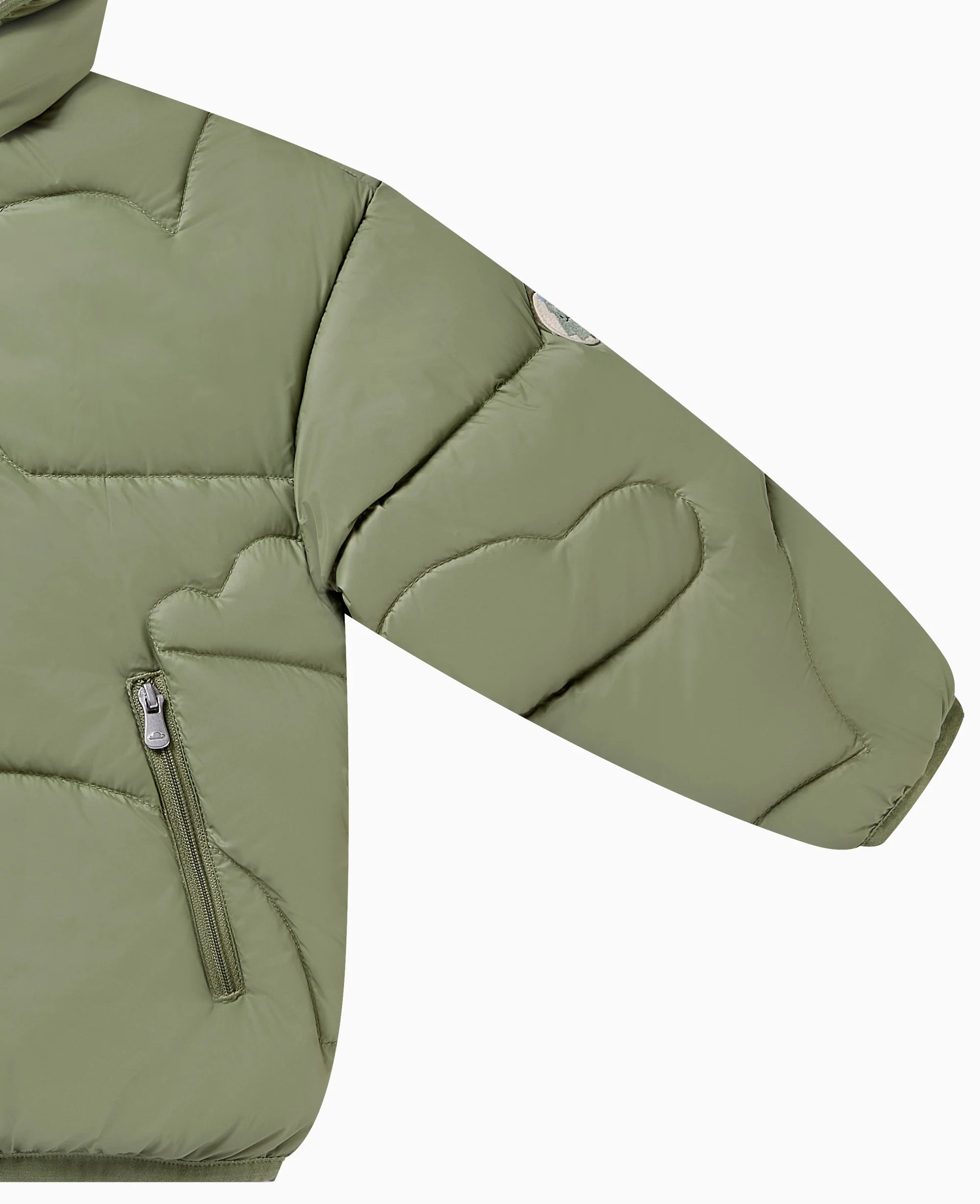 Recycled Nylon Hooded Jacket - Olive