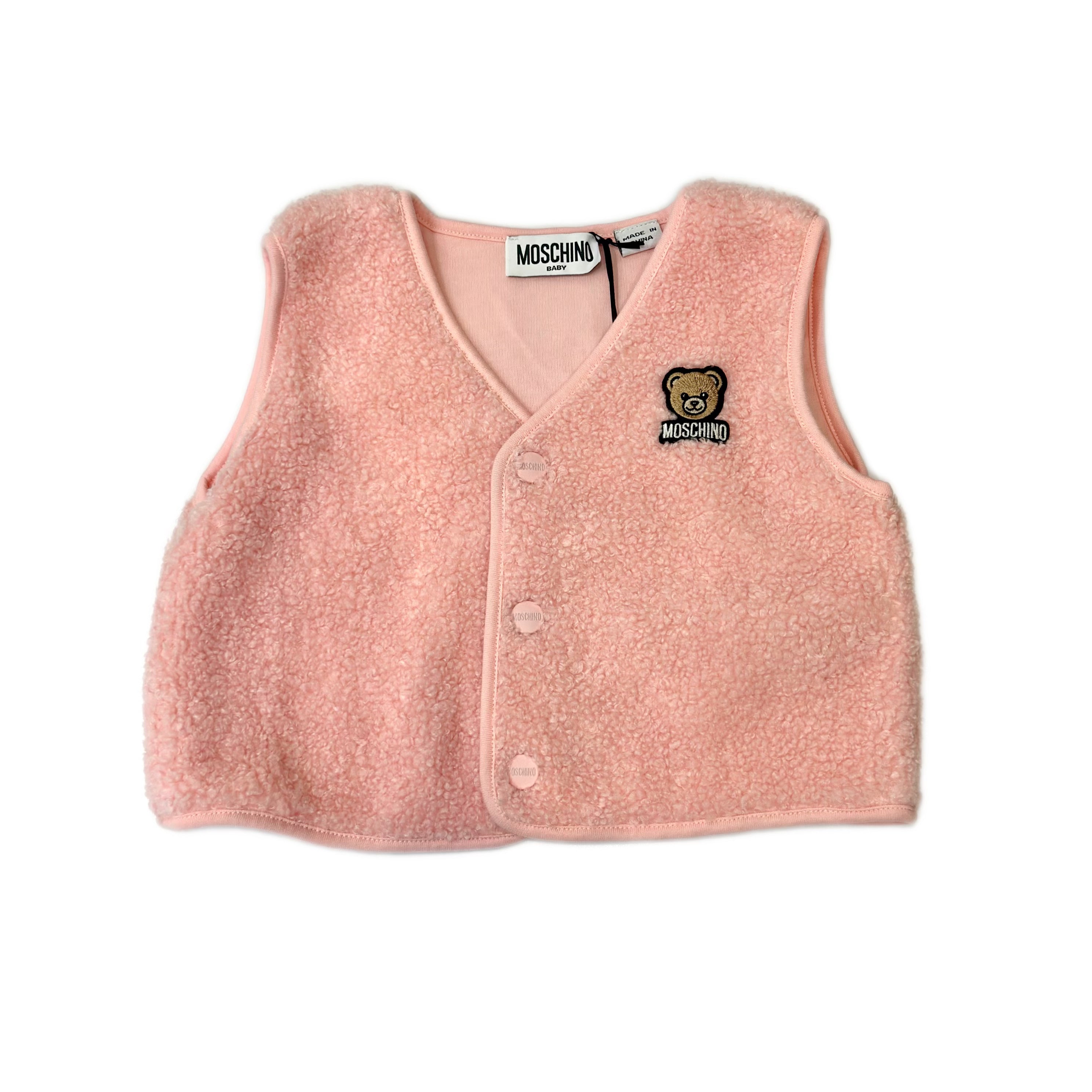 Moschino-Baby Gilet Addition Sugar Rose