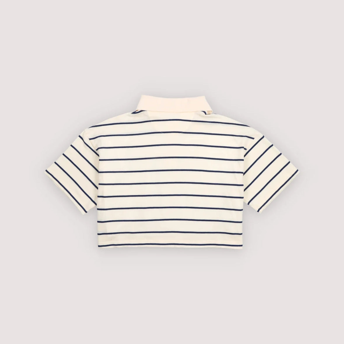 The New Society-Girls Acacia Teen Polo Ecru Stripes