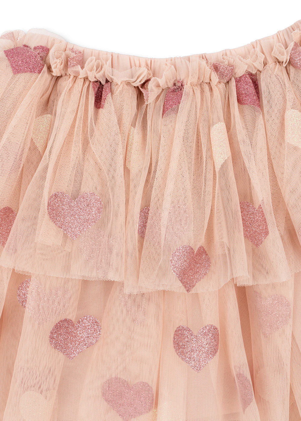 TULLIE SKIRT - HEART ROSE GLITTER