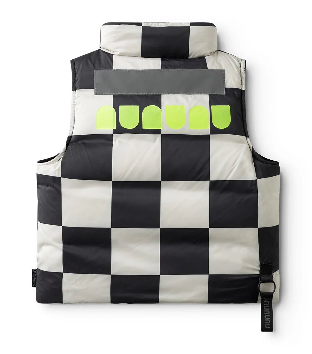 CHECKMATE DOWN VEST SMOKEY NATURAL