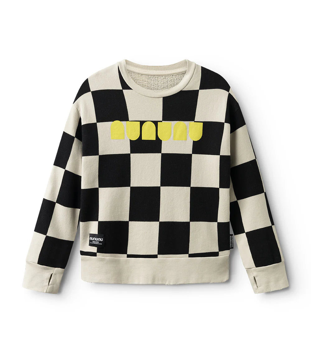 CHECKMATE SWEATSHIRT SMOKEY NATURAL