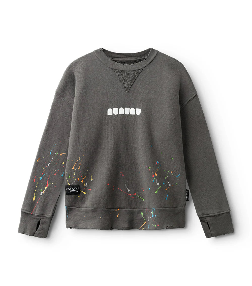 SPLASH OF COLOR SWEATSHIRT GRAPHITE