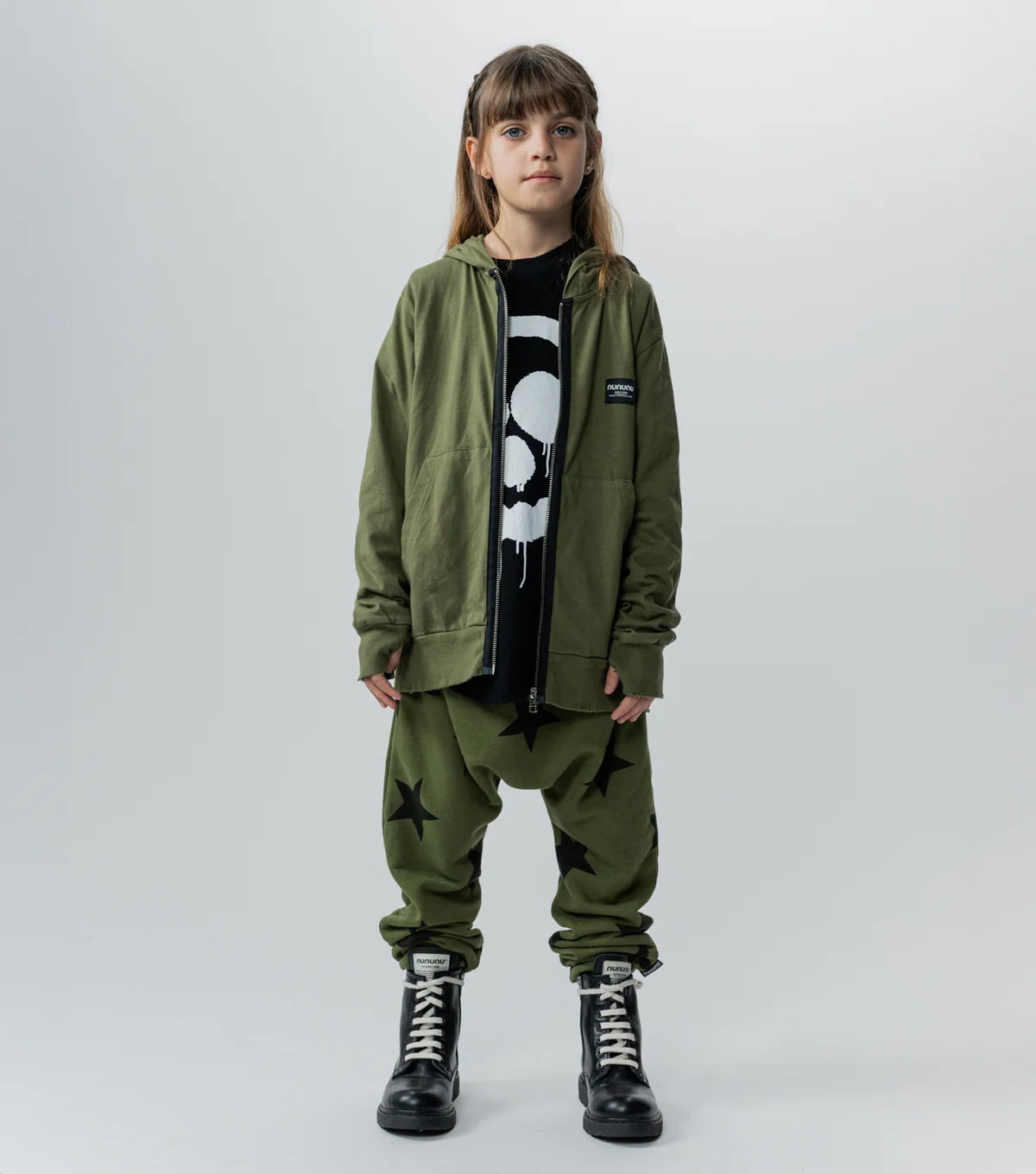 STAR BAGGY PANTS OLIVE