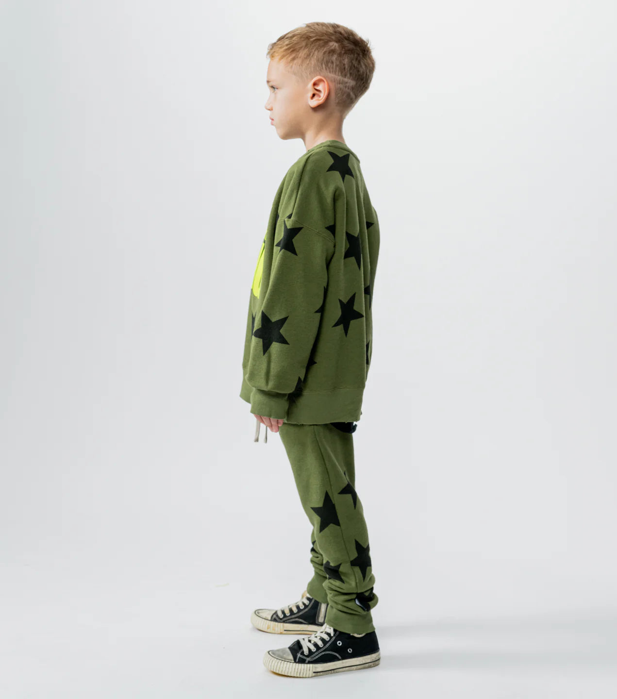 STAR BAGGY PANTS OLIVE