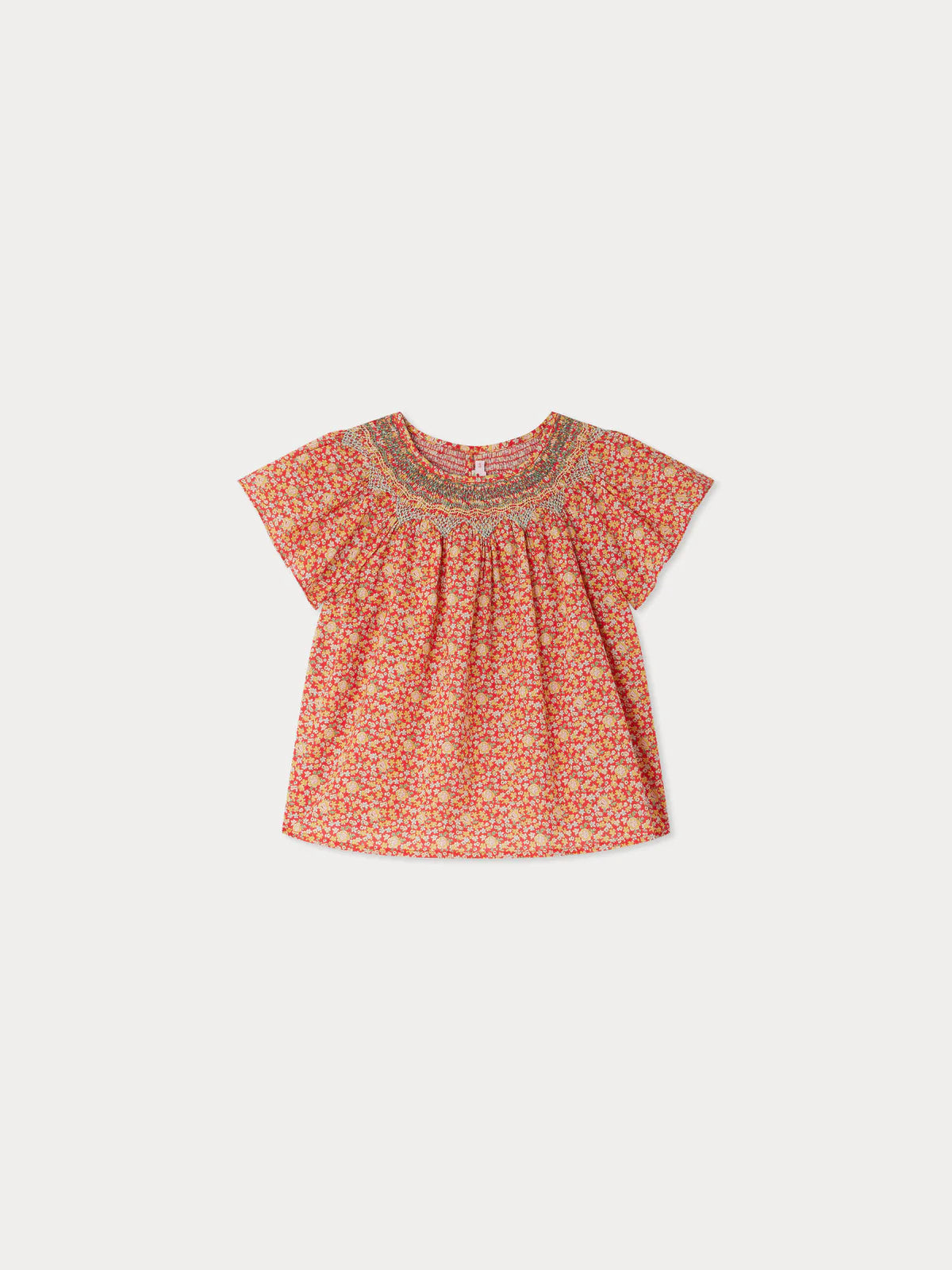 Bonpoint-Nella smocked blouse in Liberty fabric