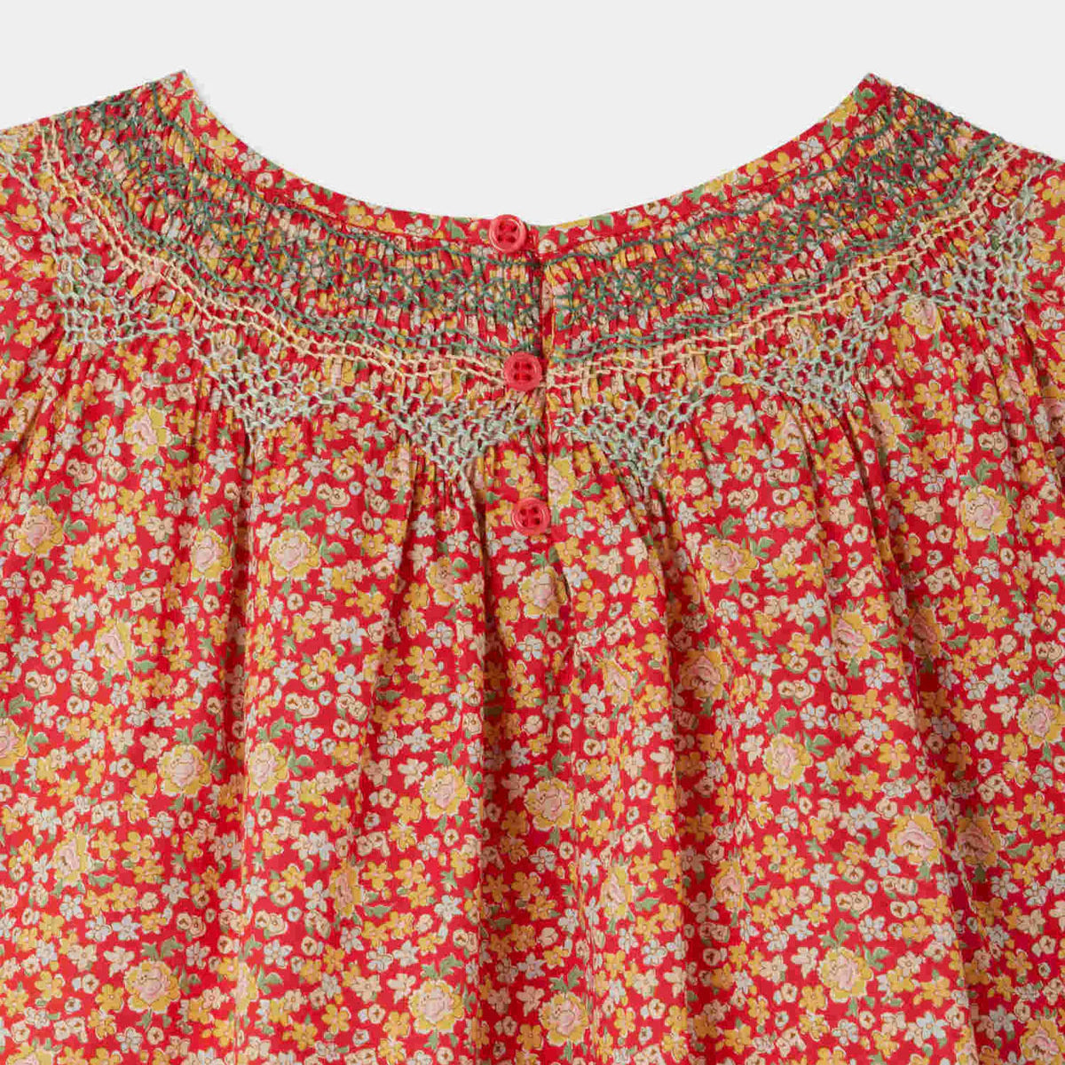 Bonpoint-Nella smocked blouse in Liberty fabric