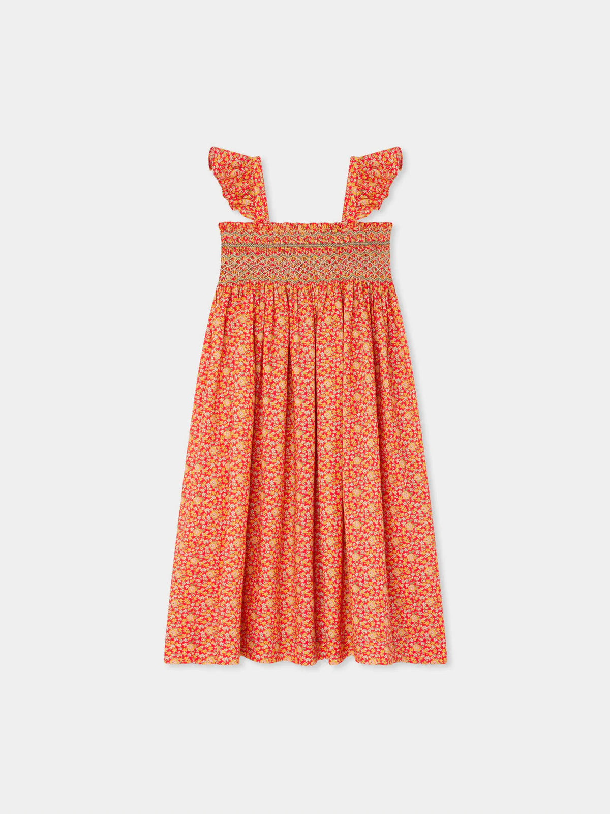 Bonpoint-Frances embroidered cotton dress in Liberty fabric