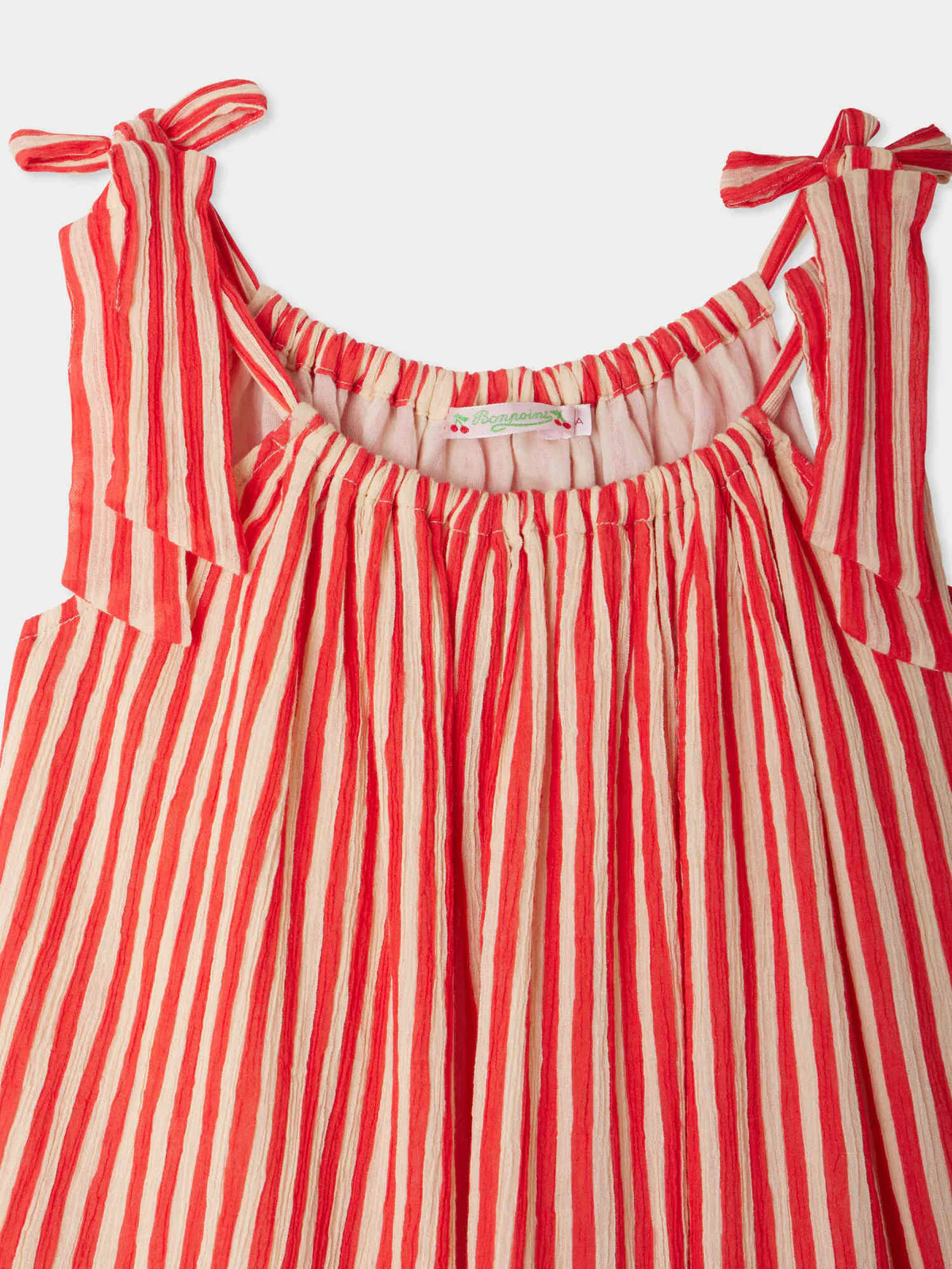 Bonpoint-Eloise striped crepe cotton dress