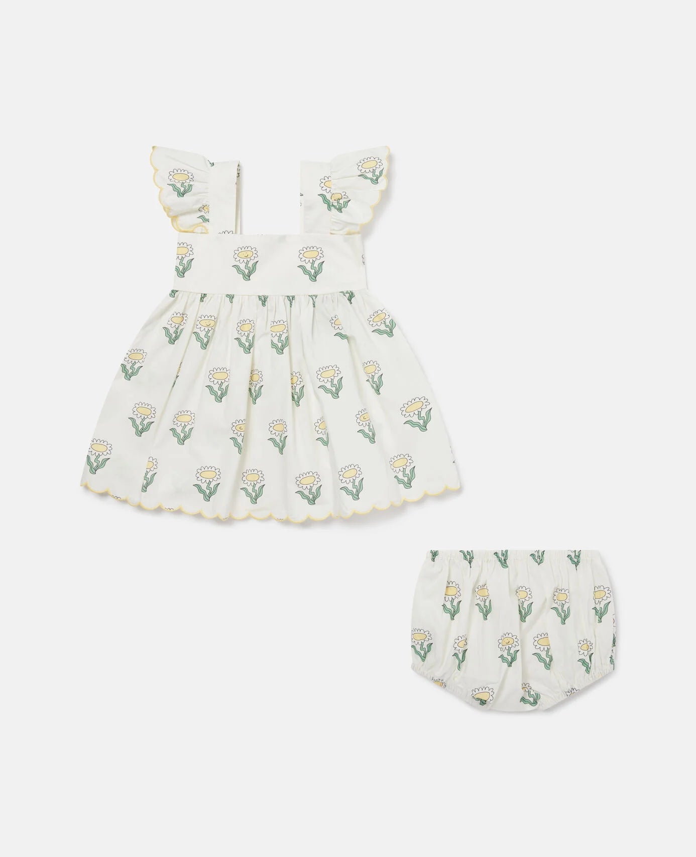 Stella Mccartney Kids-BABY GIRL DAISIES DRESS WITH SHOULDER FRILLS