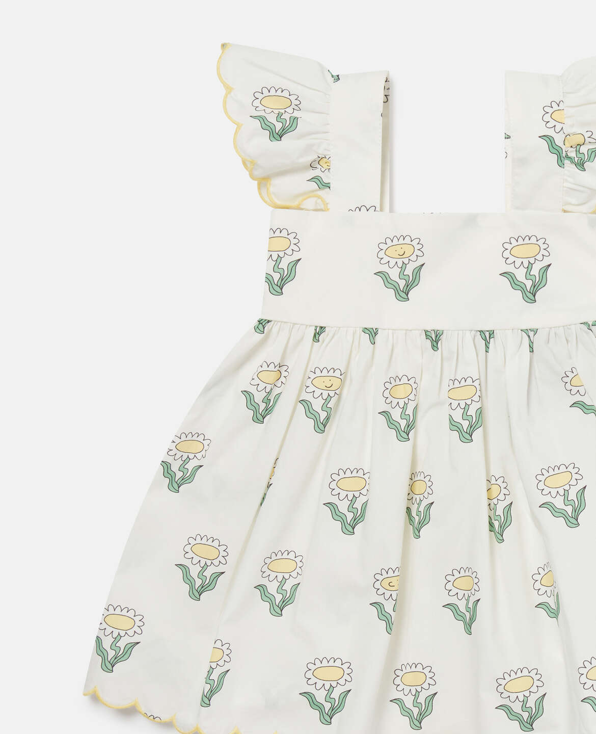 Stella Mccartney Kids-BABY GIRL DAISIES DRESS WITH SHOULDER FRILLS