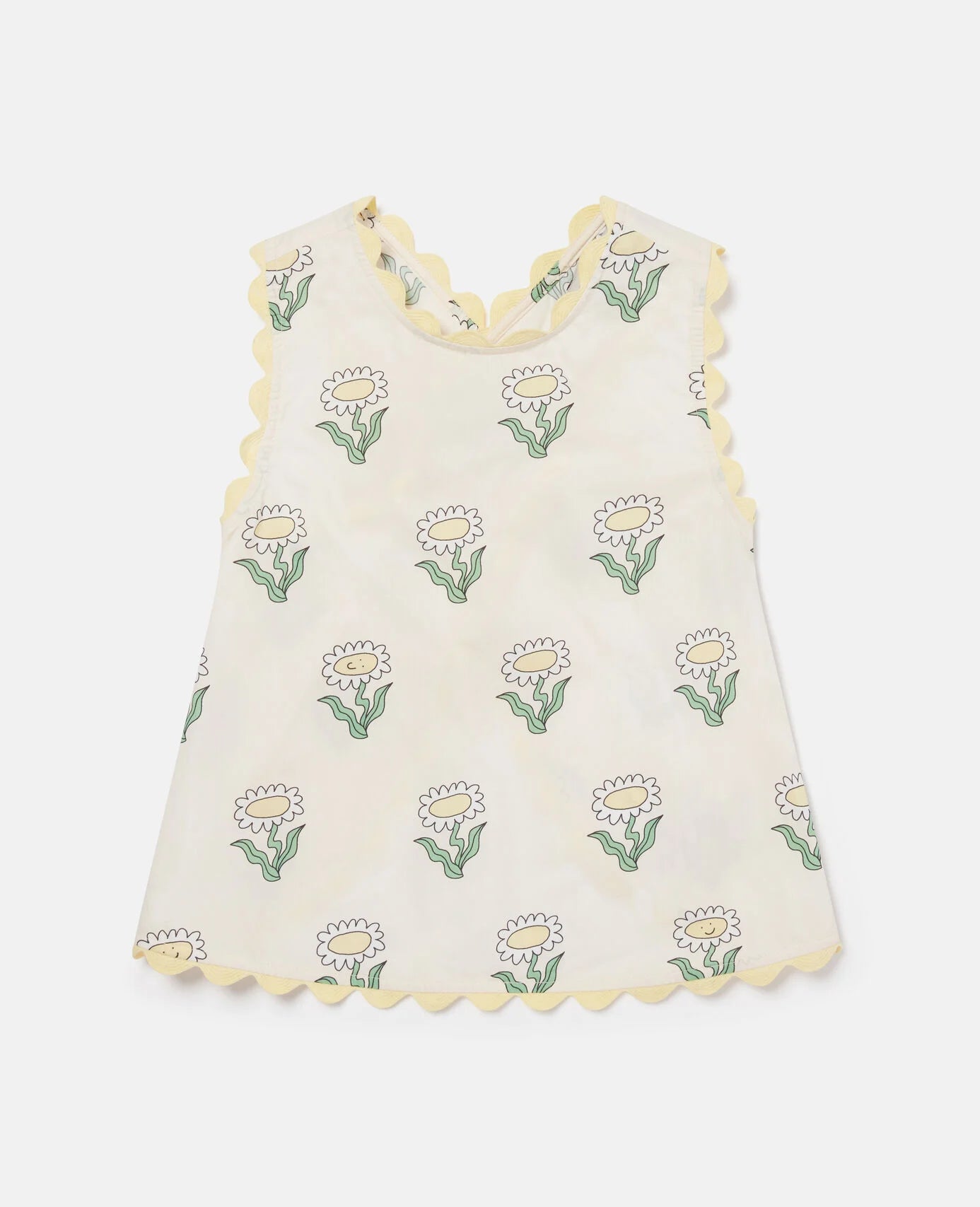 Stella Mccartney Kids-GIRL SLEEVELESS DAISIES TOP WITH RIC RAC DETAILS