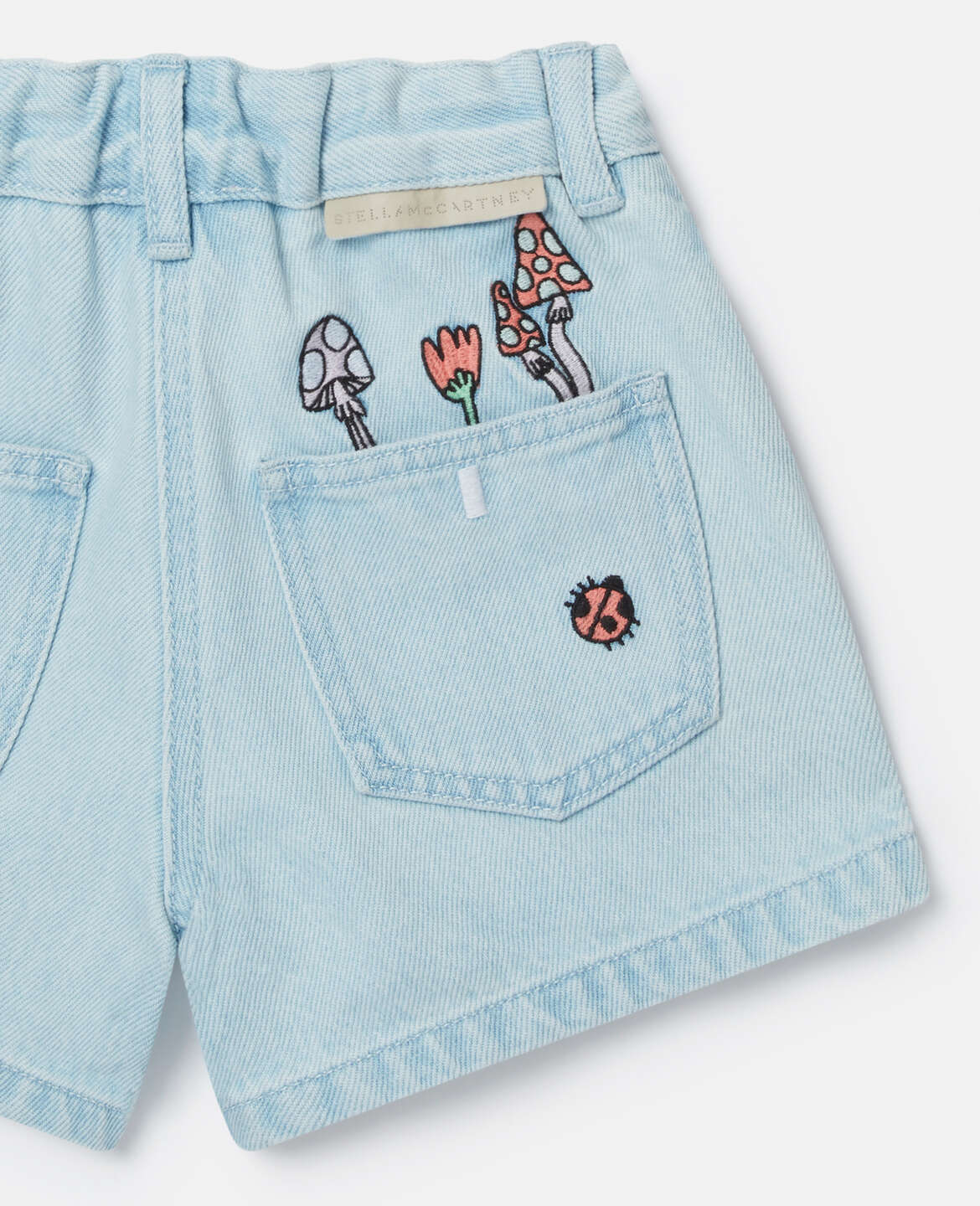 GIRL DENIM SHORTS WITH FAIRYLAND EMBRO