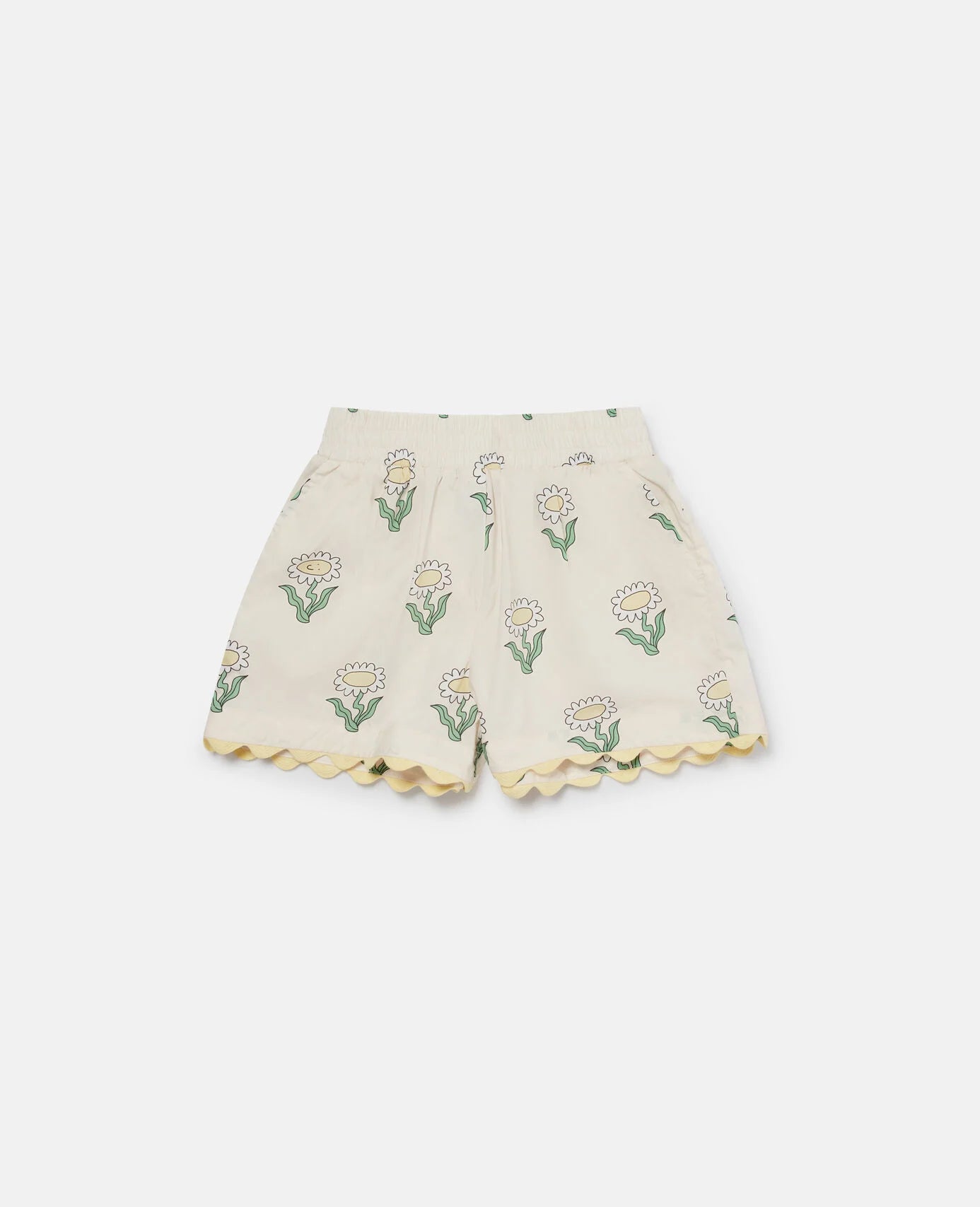 Stella Mccartney Kids-GIRL DAISIES SHORTS WITH RIC RAC DETAILS