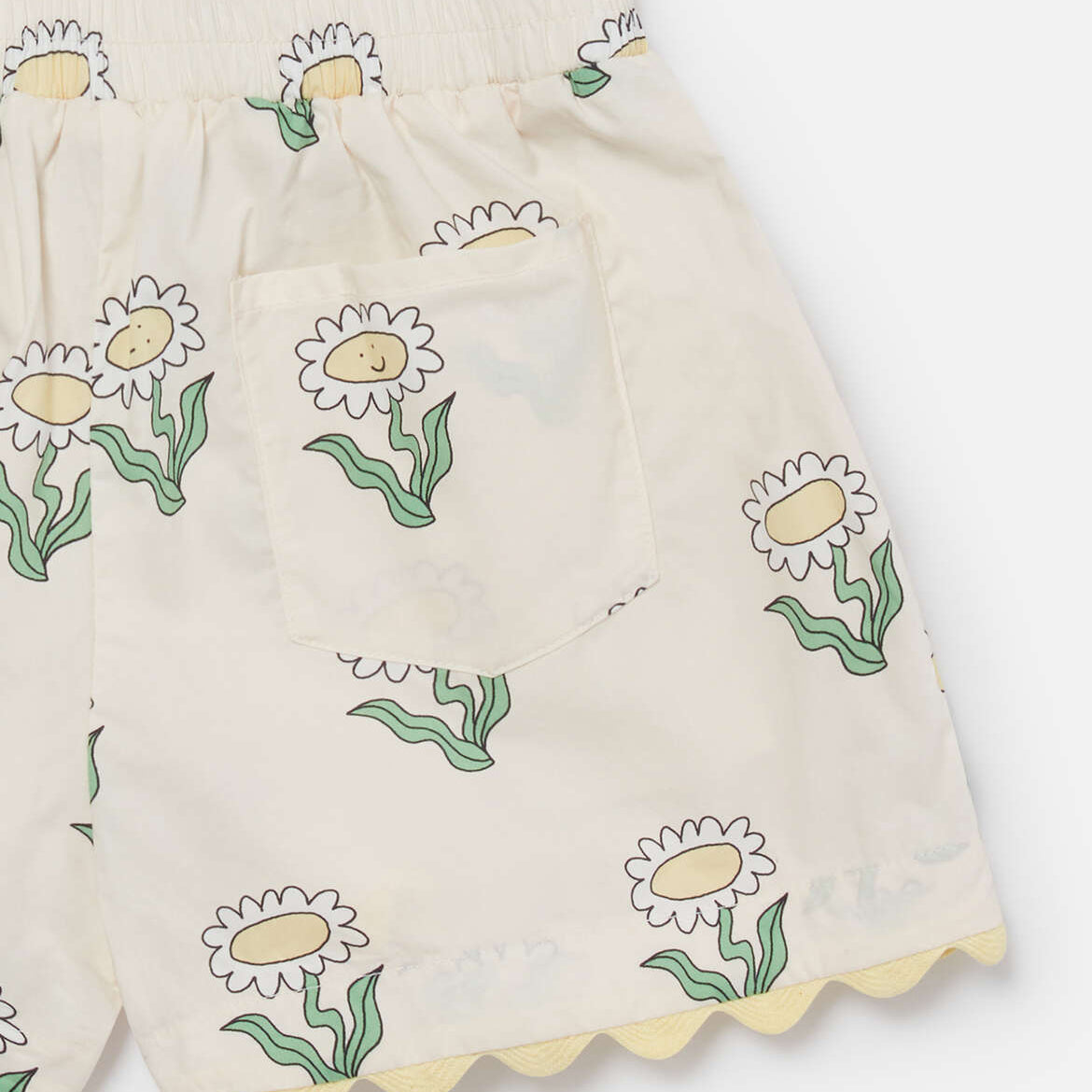 Stella Mccartney Kids-GIRL DAISIES SHORTS WITH RIC RAC DETAILS