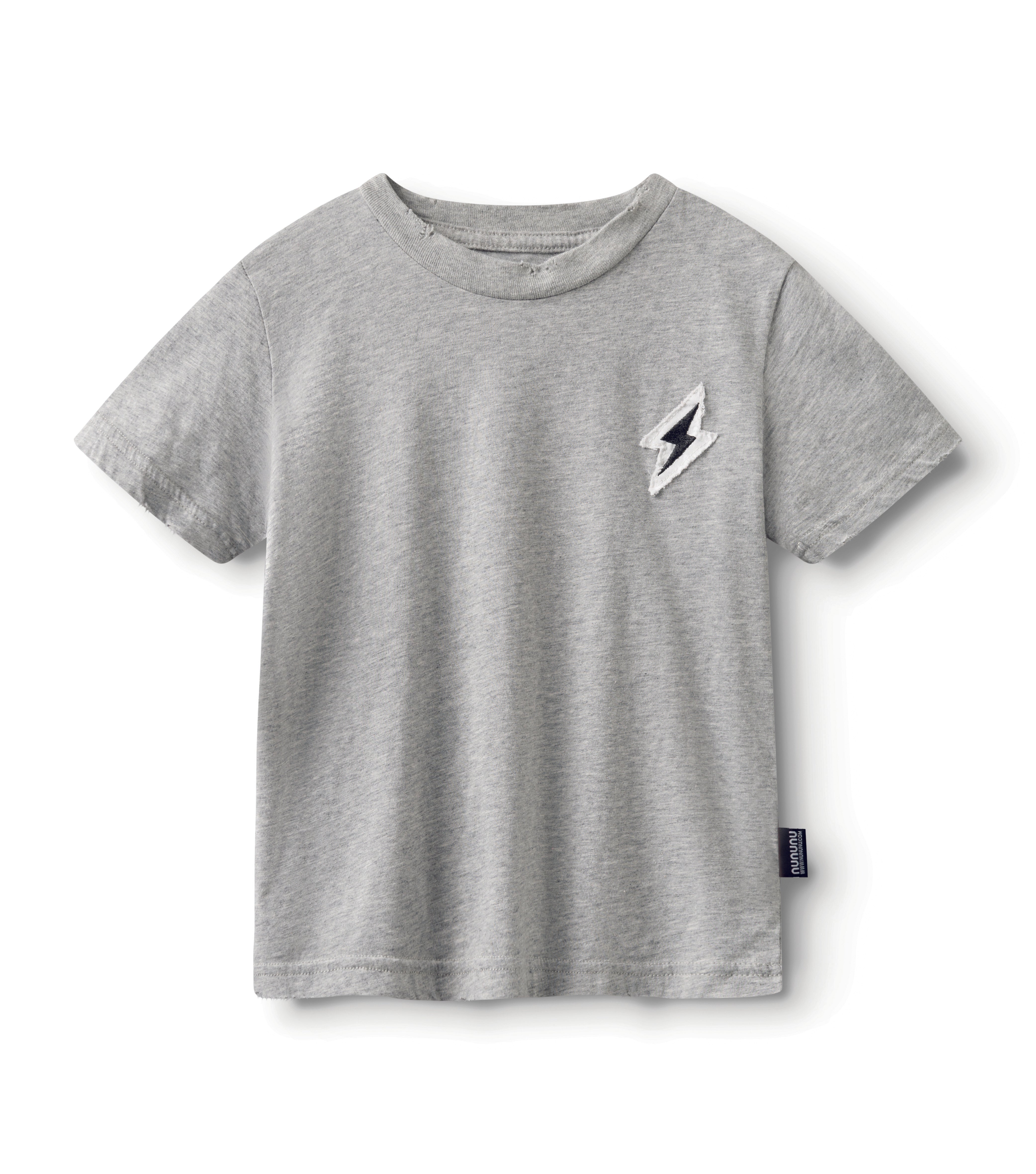 BOLT PATCH T-SHIRT HEATHER GREY